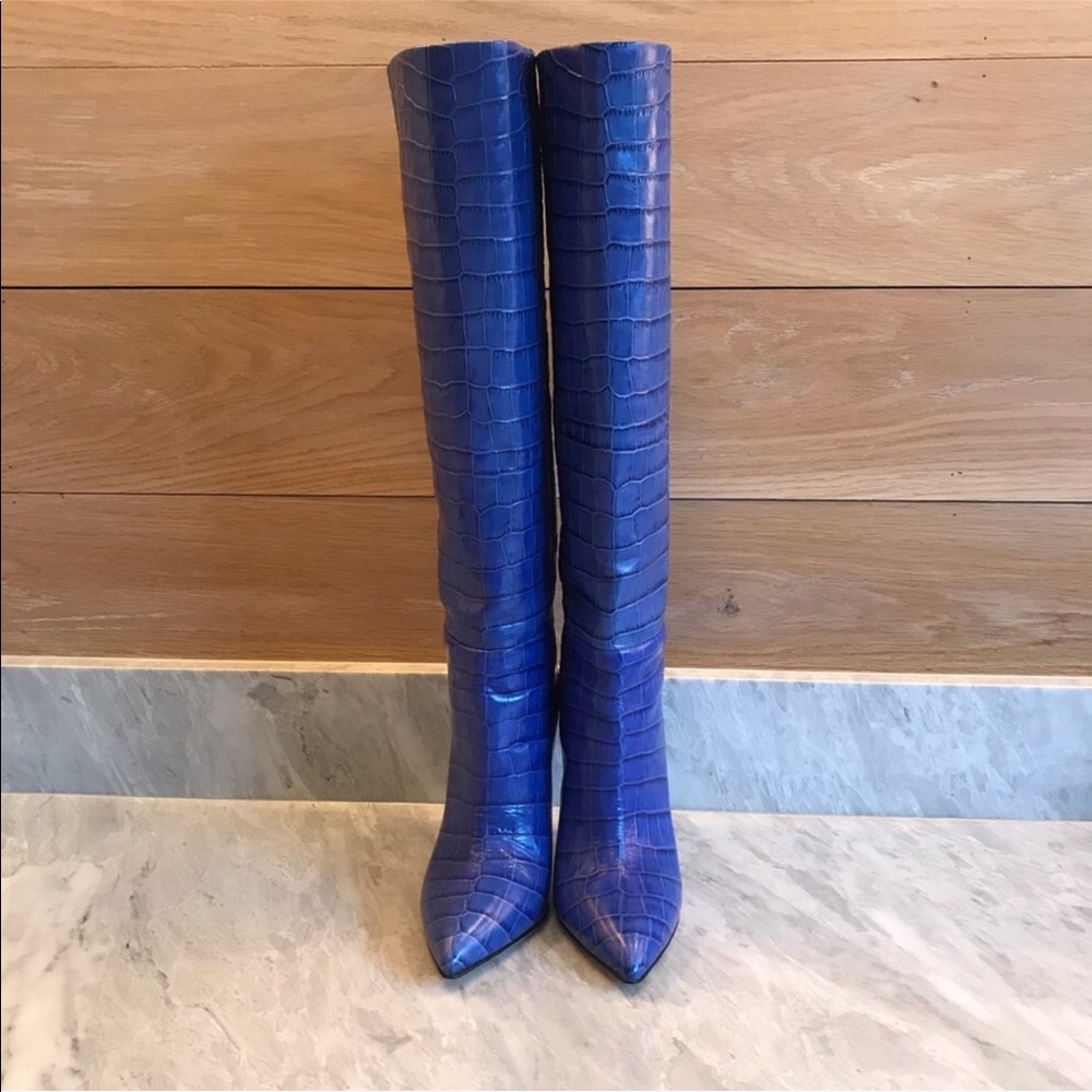 Paris Texas blue heeled boots size 36 - Picture 4 of 6